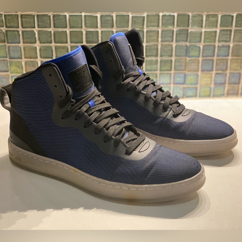 Mens Nike Air Pro Stepper Blue Hi Top Sneaker Shoes Size 8  776086-400